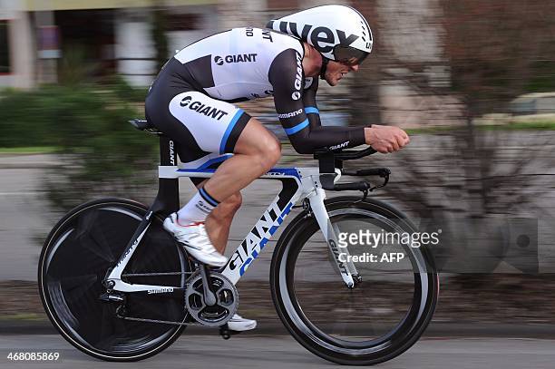 Germany's John Degenkolb competes during the fifth and the last stage of the 44th edition of the Etoile de Besseges cycling race on February 9, 2014...