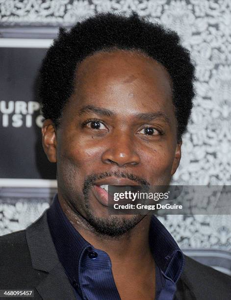 Actor Harold Perrineau arrives at the Family Equality Council's Annual Los Angeles Awards Dinner at The Globe Theatre on February 8, 2014 in...