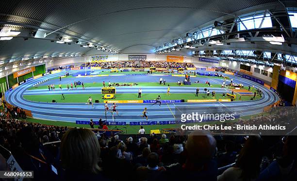 General view of the EIS Sheffield during Day 2 of the Sainsbury's British Athletics Indoor Championships at the EIS on February 9, 2014 in Sheffield,...
