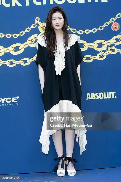 South Korean actress Jung Eun-Chae attends the photocall for Lucky Chouette 2015 F/W Collection at J.J. Mahoney's on March 26, 2015 in Seoul, South...