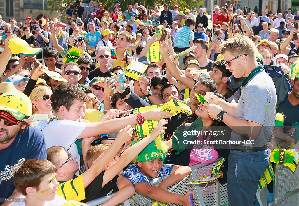 Australia Celebrate Winning 2015 ICC Cricket World Cup