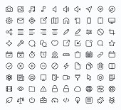 Black and white technology icons