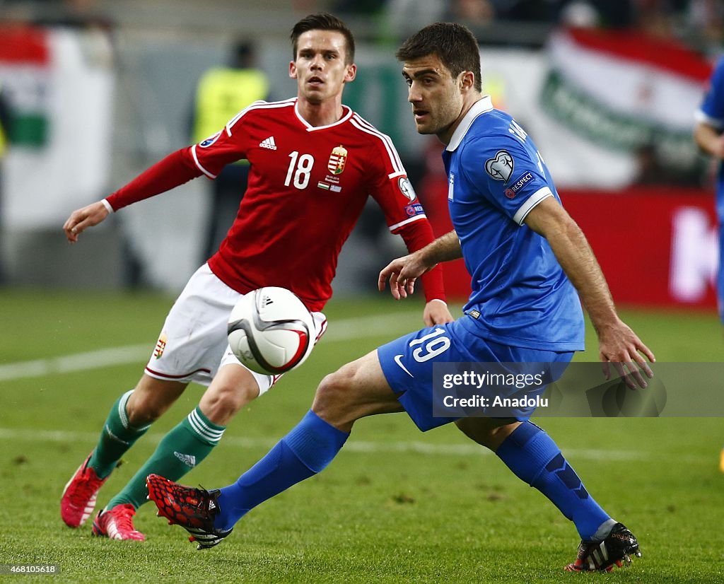 Hungary v Greece - Euro 2016 qualification soccer match