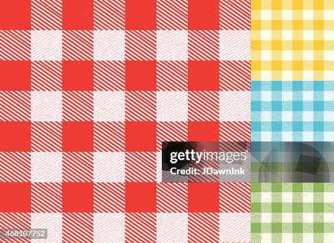 Checked table cloth spring background pattern set with texture Checked table cloth spring background pattern set with texture