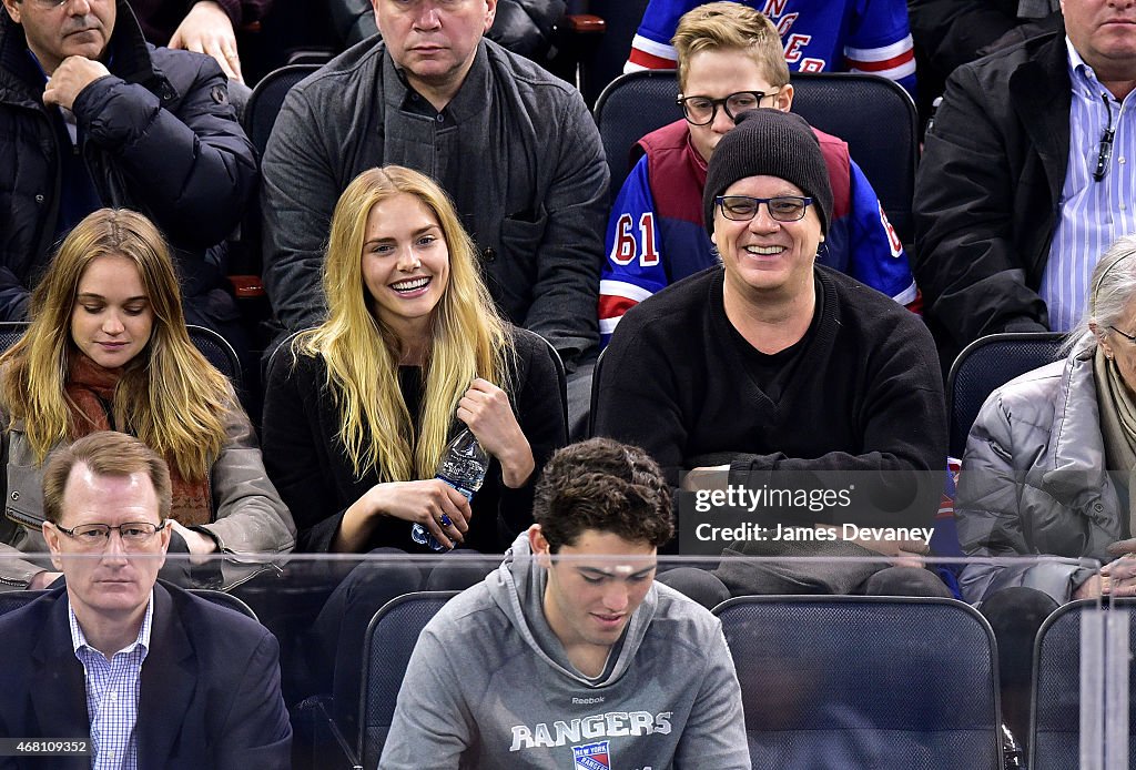 Celebrities Attend Washington Capitals Vs New York Rangers Game - March 29, 2015