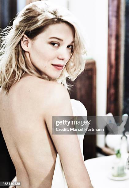 Actress Lea Seydoux is photographed for Paris Match on March 18, 2015 in Paris, France.