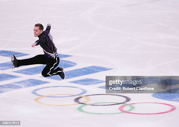 Paul Bonifacio Parkinson of Italy competes in the Men's Figure Skating Men's Free Skate during day 2 of the Sochi 2014 Winter Olympics at Iceberg...