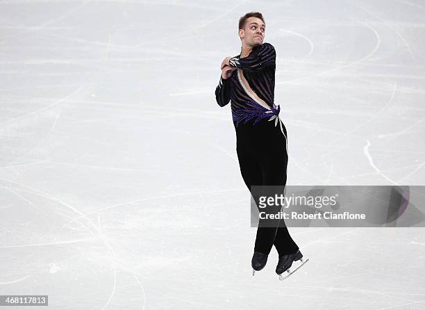 Paul Bonifacio Parkinson of Italy competes in the Men's Figure Skating Men's Free Skate during day 2 of the Sochi 2014 Winter Olympics at Iceberg...