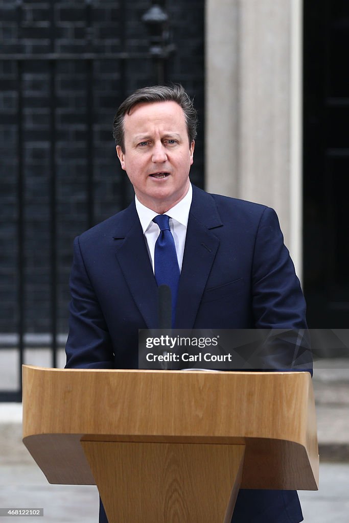 Downing Street On The Last Day Of Parliament Before The General Election