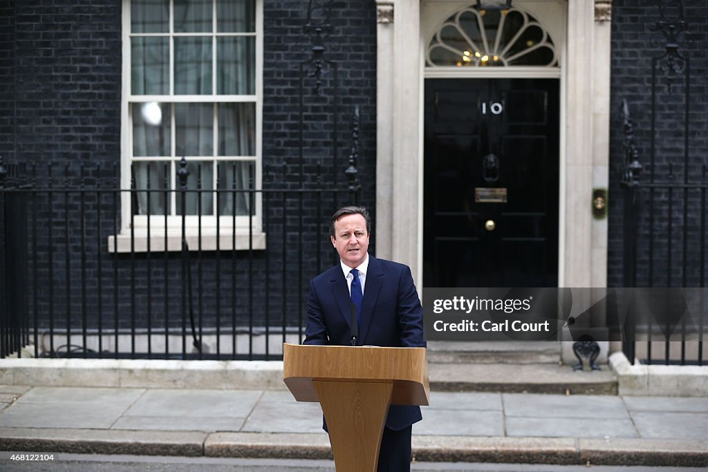 Downing Street On The Last Day Of Parliament Before The General Election