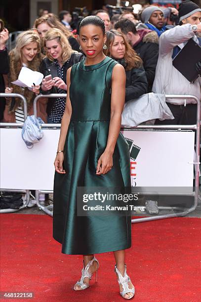 Pippa Bennett-Warner attends the Jameson Empire Awards 2015 at Grosvenor House, on March 29, 2015 in London, England.