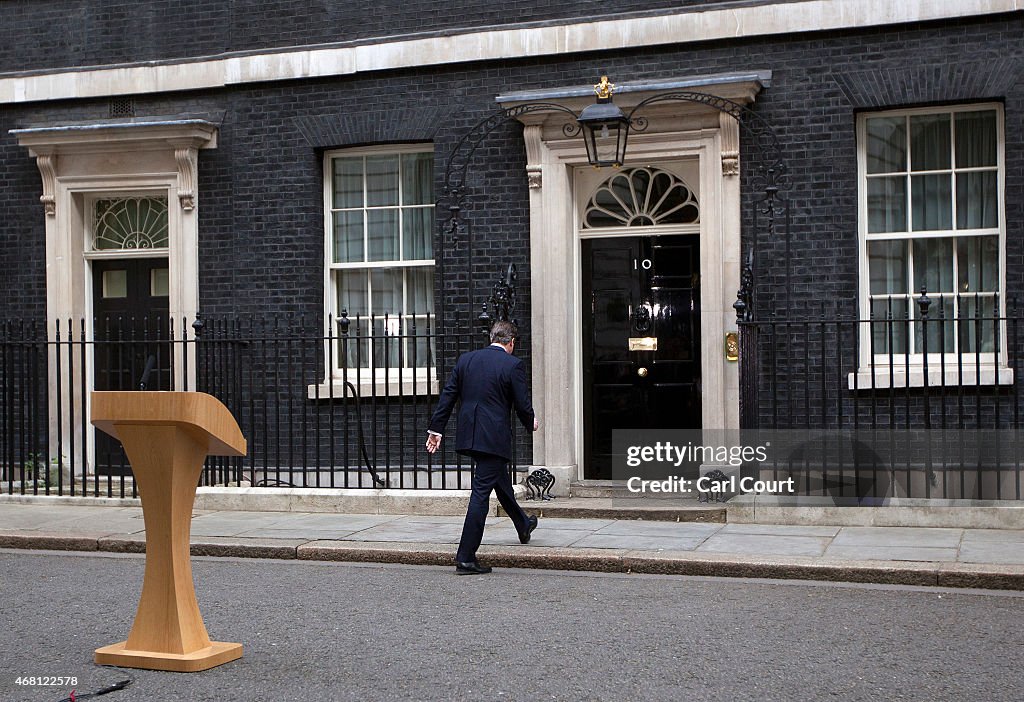 Downing Street On The Last Day Of Parliament Before The General Election