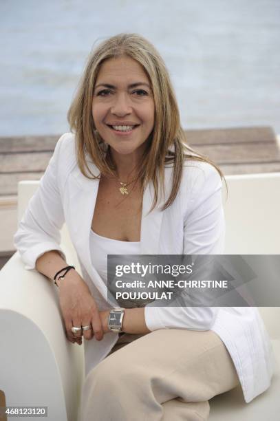 The Director-General of TV5 Monde, Marie-Christine Saragosse, poses at the 63rd Cannes Film Festival on May 15, 2010 in Cannes. AFP PHOTO /...