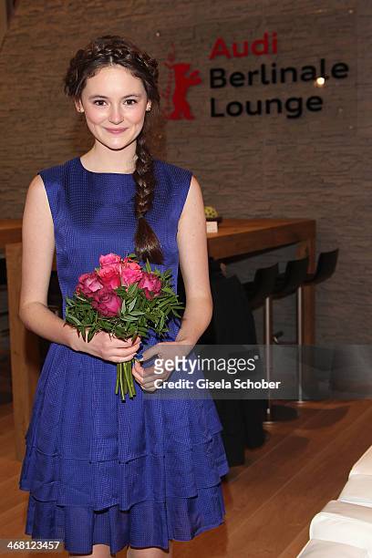 Lea van Acken attends the AUDI Lounge at the Marlene Dietrich Platz during day 4 of the Berlinale International Film Festival on on February 9, 2014...