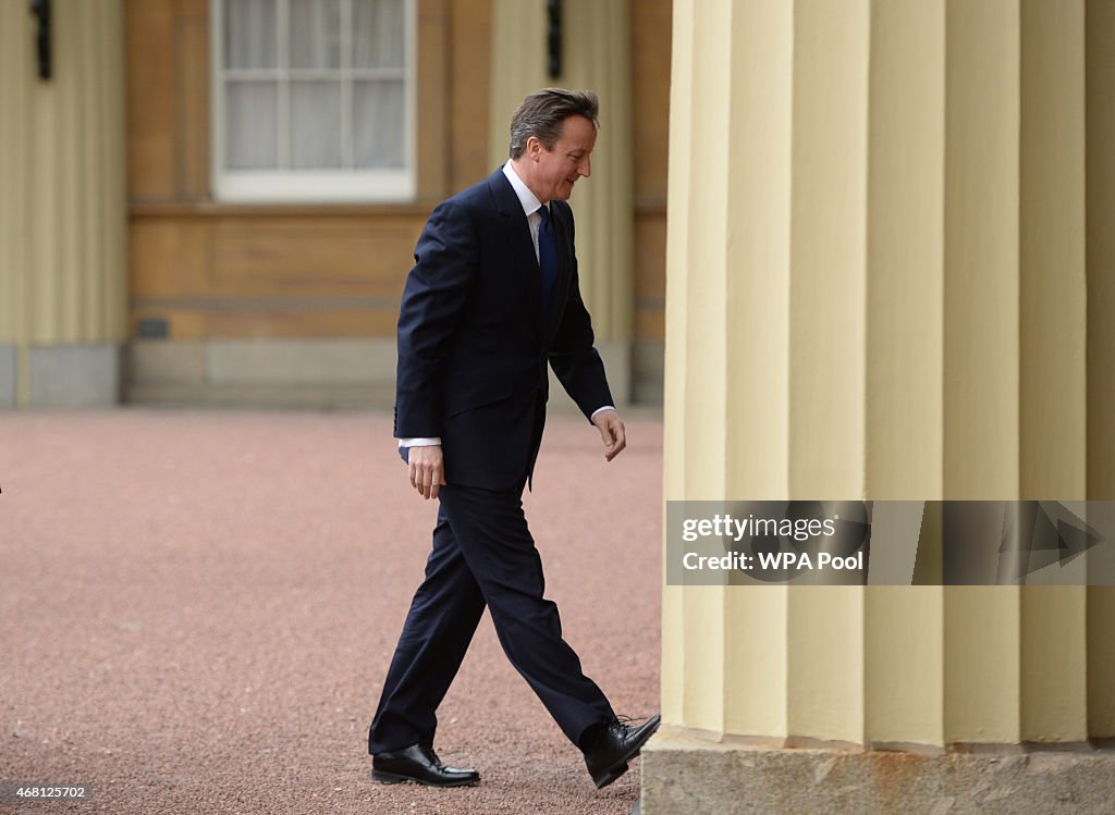 David Cameron Visits The Queen To Request The Dissolution Of Parliament