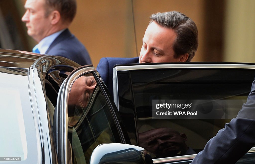 David Cameron Visits The Queen To Request The Dissolution Of Parliament