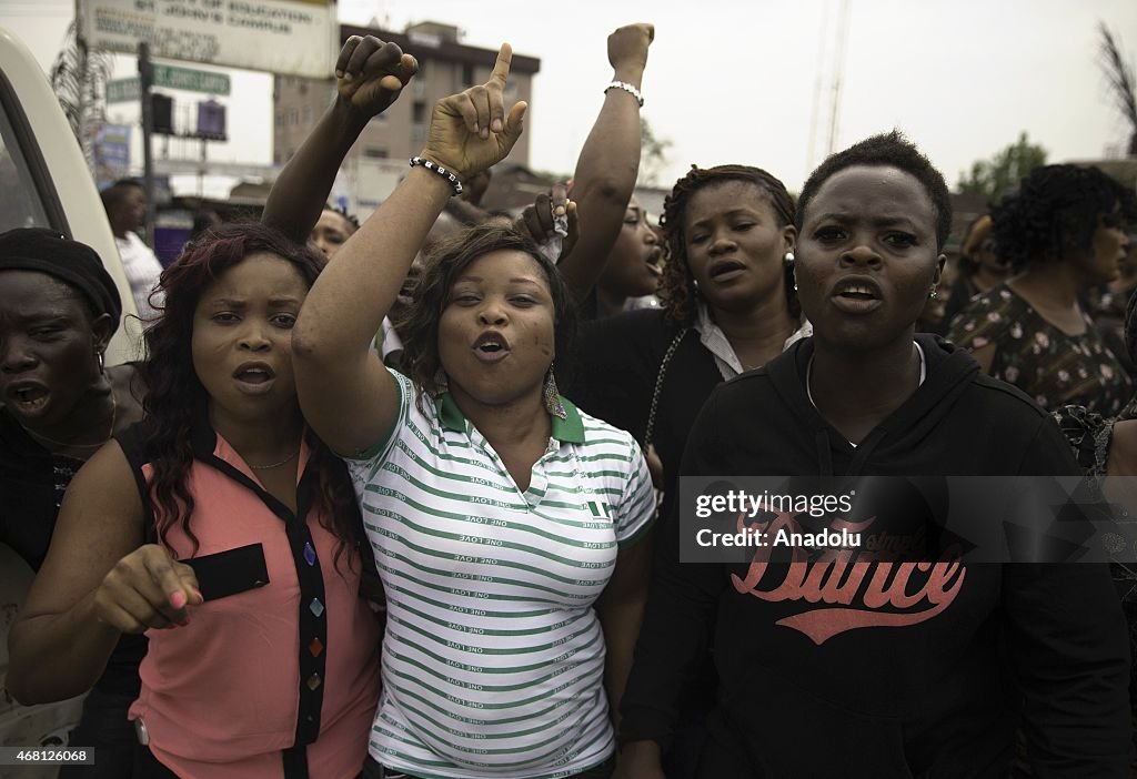 Women in Port Harcourt protest Nigerian General Election