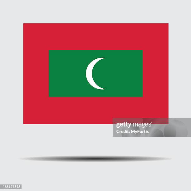 flag of maldives - country geographic area stock illustrations