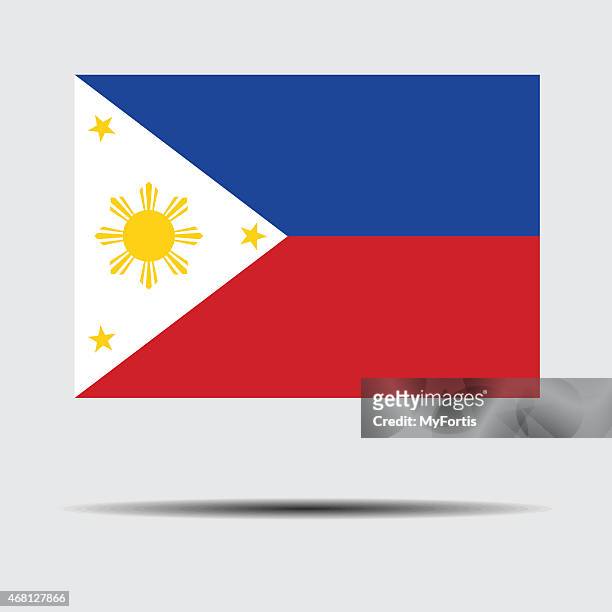 nationalflagge philippinen  - east asian culture stock-grafiken, -clipart, -cartoons und -symbole