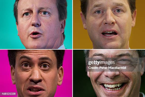 Comparison has been made between Four UK Politicians David Cameron, Nick Clegg, Ed Miliband, and Nigel Farage all running for office in the 2015...