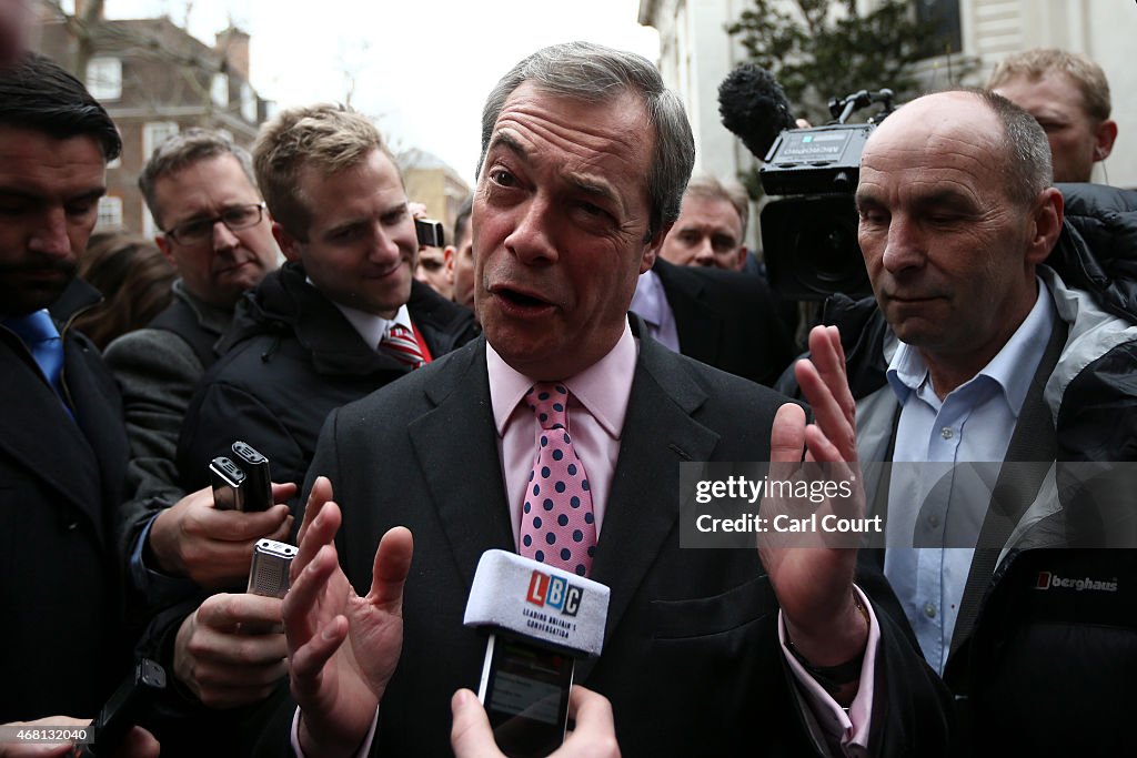 Nigel Farage Outlines UKIP's Key Election Pledges