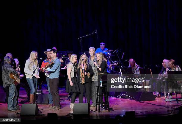 John Langford, Steve Young, Holly Williams, Critter Fugua, Ketch Secor, Ocena Gayden, Tracy Nelson, Ron Cornelius ans Deana Carter perform during...