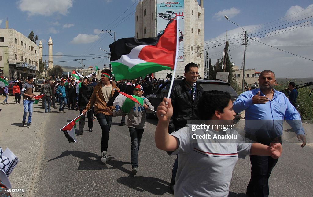 March to commemorate the "Land Day" in Nablus