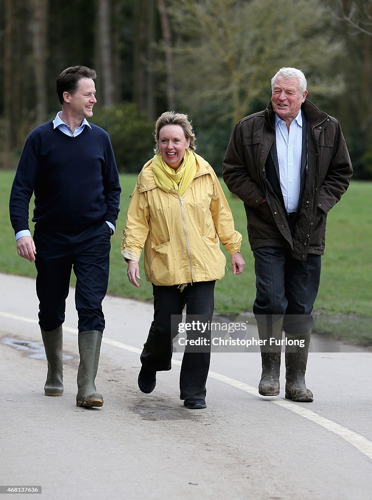 Nick Clegg Visiting The Parkridge Wildlife Centre On The Campaign Trail