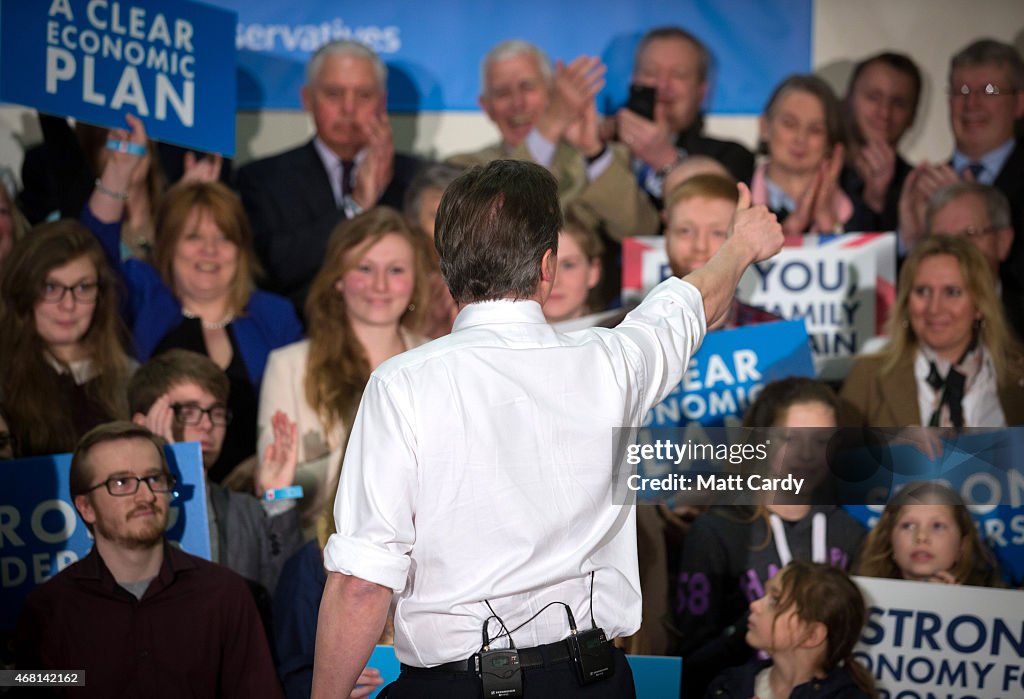 David Cameron Speaks At The Conservative Party General Election Rally