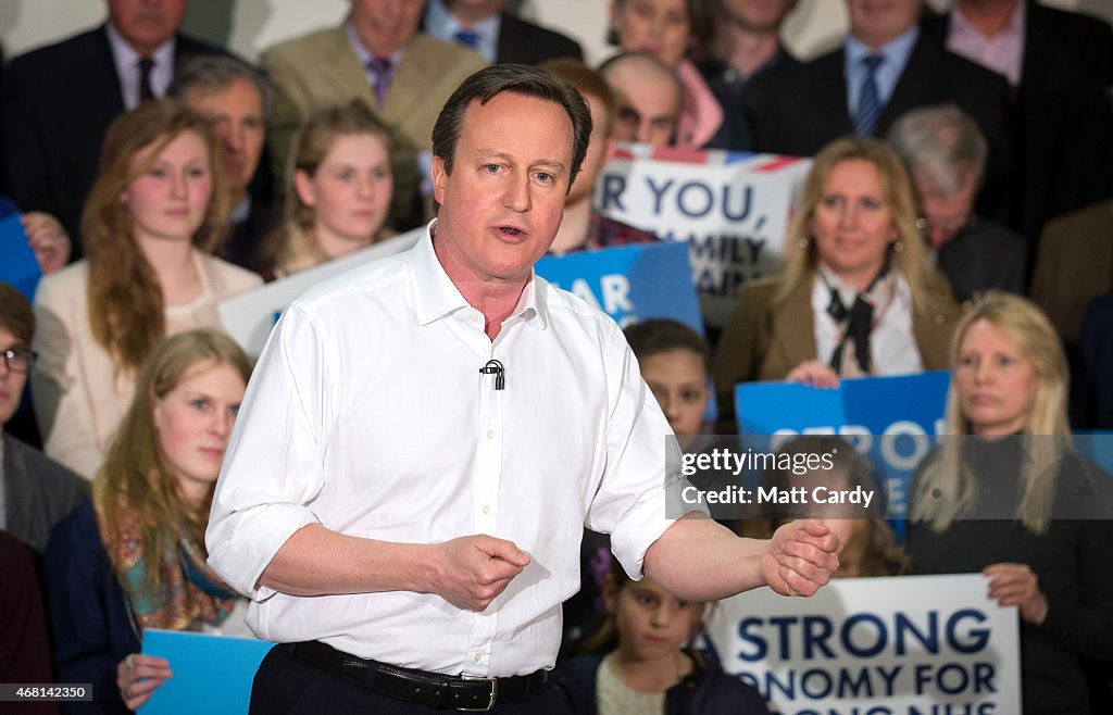 David Cameron Speaks At The Conservative Party General Election Rally