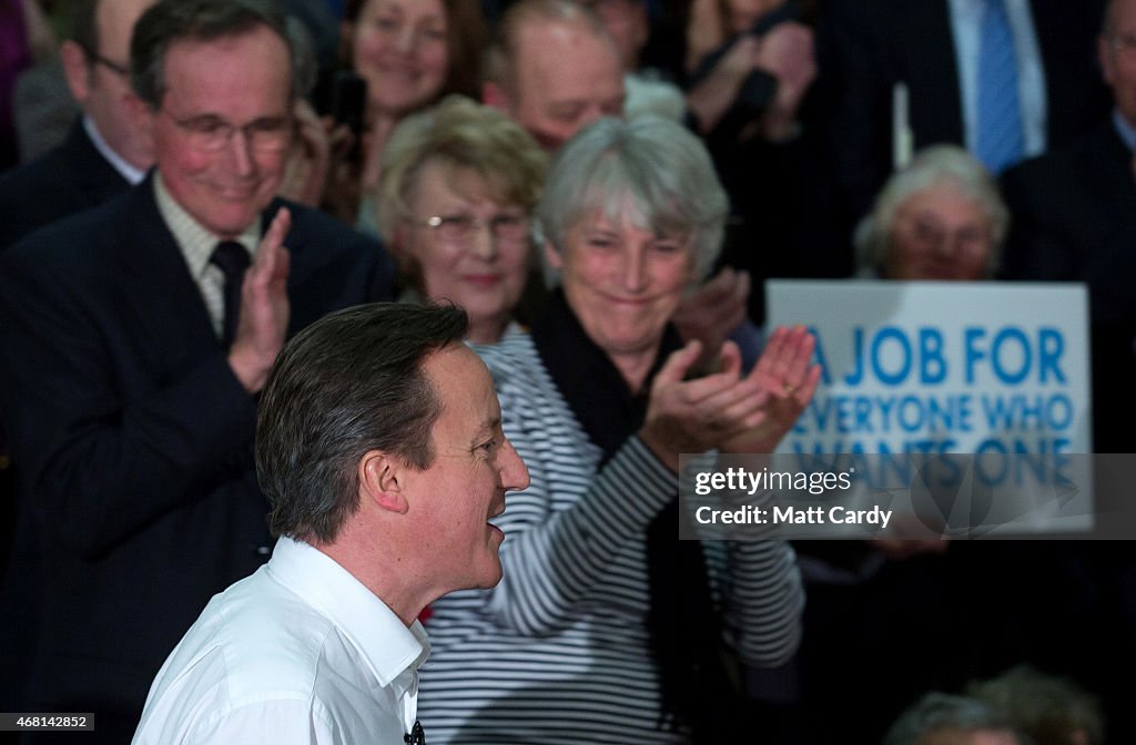 David Cameron Speaks At The Conservative Party General Election Rally