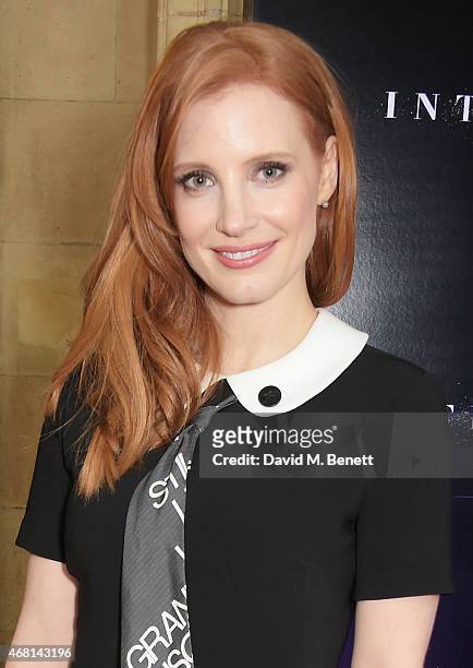 Jessica Chastain attends at a special screening of "Interstellar Live" at Royal Albert Hall on March 30, 2015 in London, England.