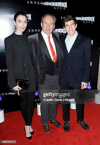 Zoe Zimmer, Hans Zimmer and Jack Zimmer attend "Interstellar Live" at Royal Albert Hall on March 30, 2015 in London, England.