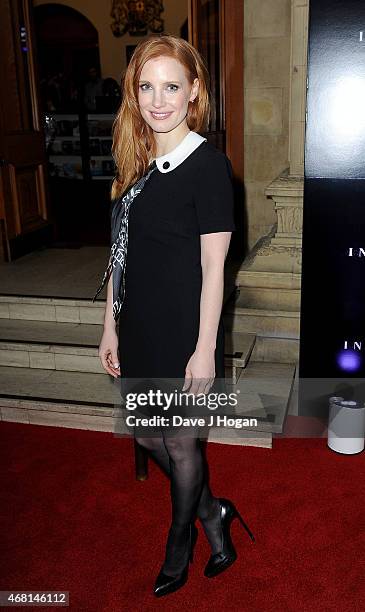 Jessica Chastain attends "Interstellar Live" at Royal Albert Hall on March 30, 2015 in London, England.