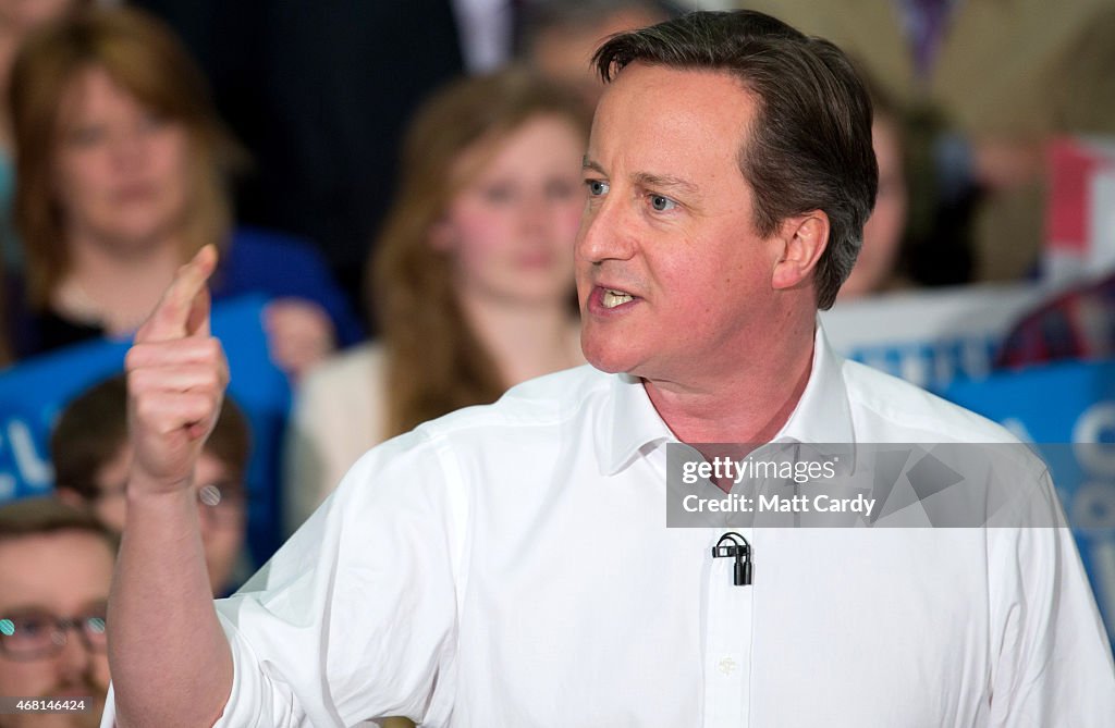 David Cameron Speaks At The Conservative Party General Election Rally