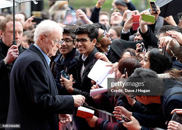 Michael Caine attends "Interstellar Live" at Royal Albert Hall on March 30, 2015 in London, England.