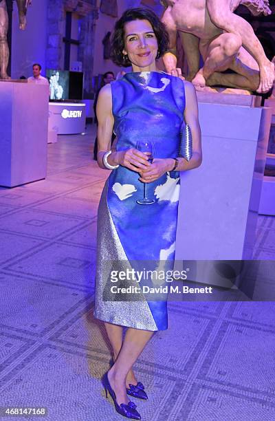 Thomasina Miers attends the Samsung BlueHouse private view of the 'Alexander McQueen: Savage Beauty' exhibition at the Victoria & Albert Museum on...