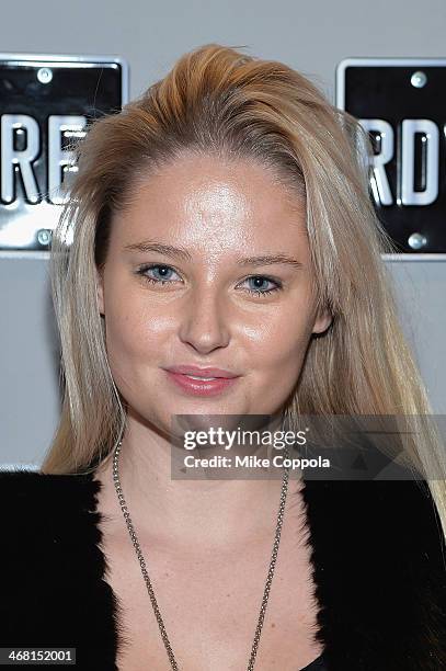 Genevieve Morton attends the Mercedes-Benz Star Lounge during Mercedes-Benz Fashion Week Fall 2014 at Lincoln Center on February 9, 2014 in New York...