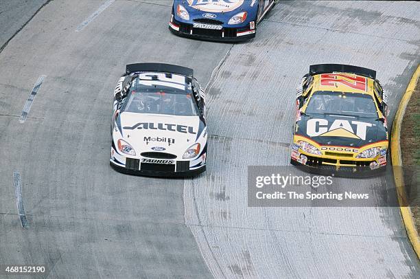 Ryan Newman of the car drives during the Old Dominion 500 at Martinsville Speedway in Martinsville, Virginia on October 20, 2002.