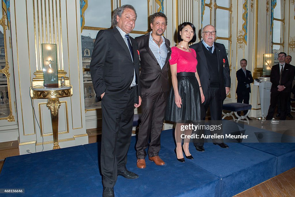 Tony Gatlif, Jean Becker And Abel Jafri Decorated At Ministere De La Culture