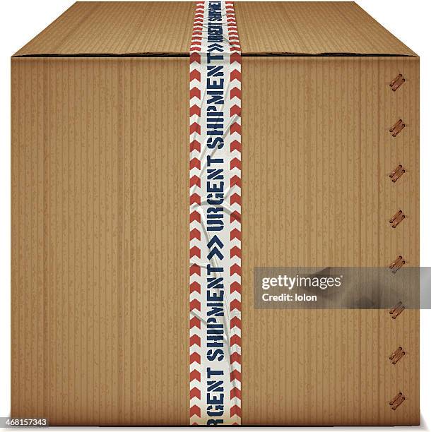 urgent shipment box - priority mail stock illustrations