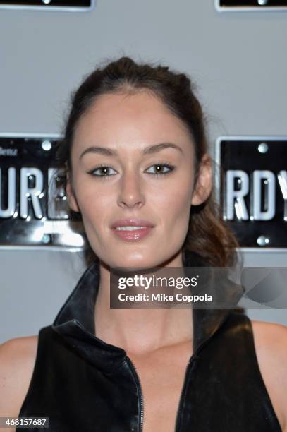 Nicole Trunfio attends the Mercedes-Benz Star Lounge during Mercedes-Benz Fashion Week Fall 2014 at Lincoln Center on February 9, 2014 in New York...