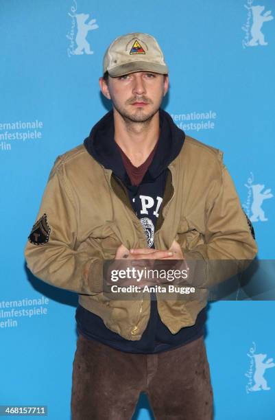 Actor Shia LaBeouf attends the 'Nymphomaniac Volume I' photocall during 64th Berlinale International Film Festival at Grand Hyatt Hotel on February...