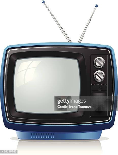 retro tv - old tv stock illustrations