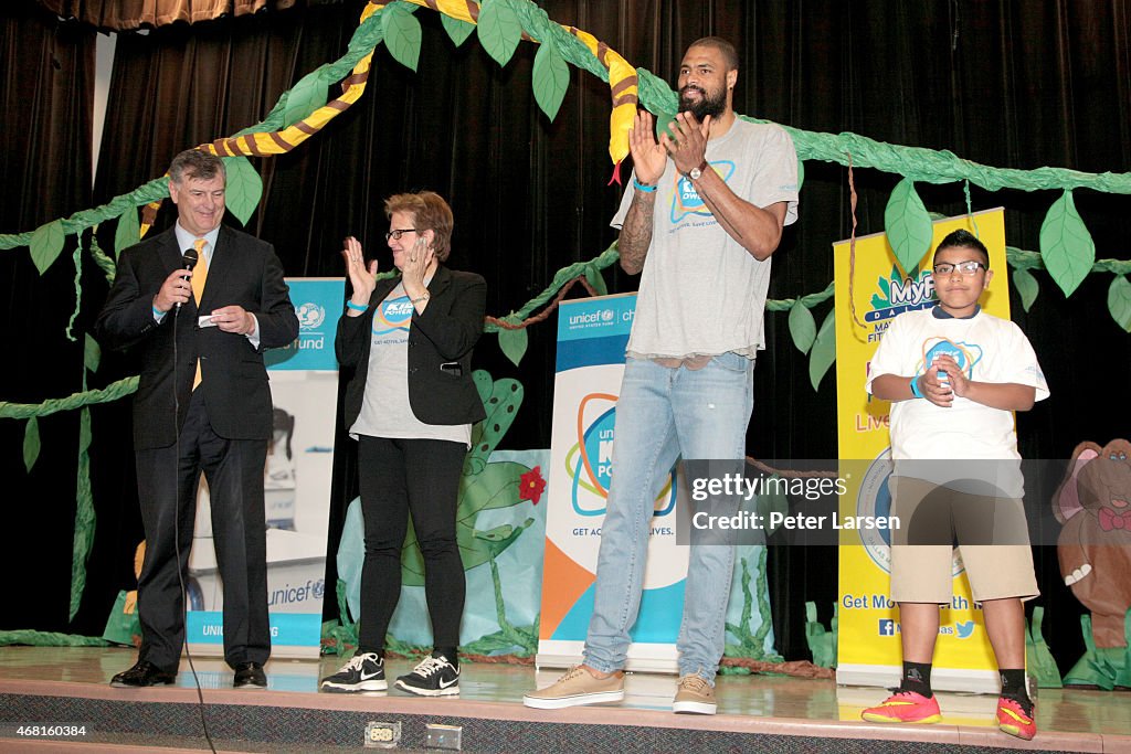 UNICEF Kid Power Kicks Off In Dallas With UNICEF Ambassador Tyson Chandler And Mayor Mike Rawlings