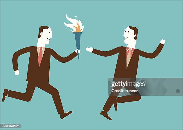 successor (men) | new business concept - flaming torch stock illustrations