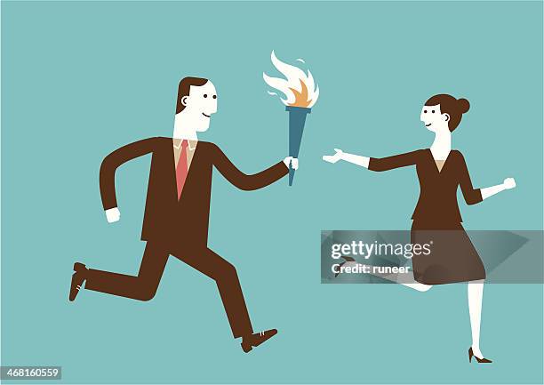 sie die torch - ball passen stock-grafiken, -clipart, -cartoons und -symbole