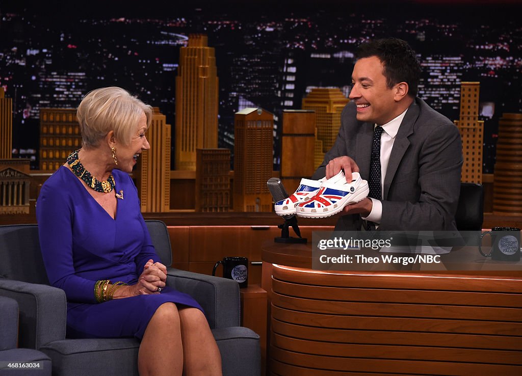 Helen Mirren Visits "The Tonight Show Starring Jimmy Fallon"