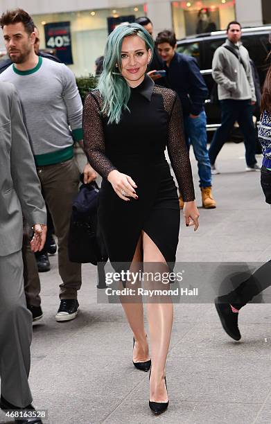 Actress Hilary Duff is seen in Midtown on March 30, 2015 in New York City.
