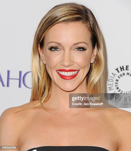 Actress Katie Cassidy arrives at The Paley Center For Media's 32nd Annual PALEYFEST LA - "Arrow" And "The Flash" at Dolby Theatre on March 14, 2015...